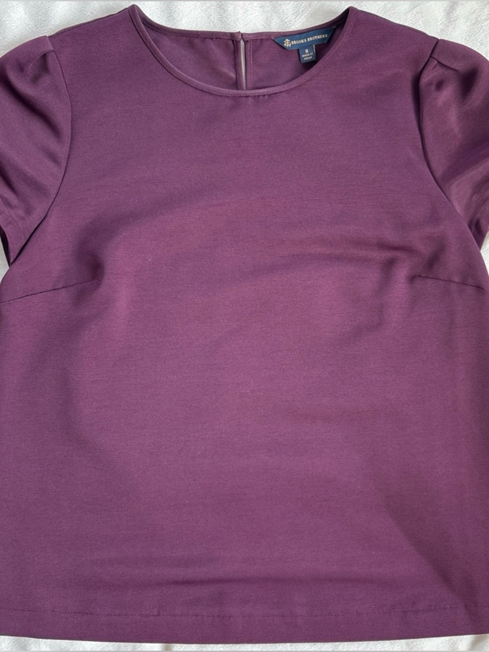 Brooks Brothers Women’s Size 8 Plum Ottoman Rib Shell Top Textured Blouse